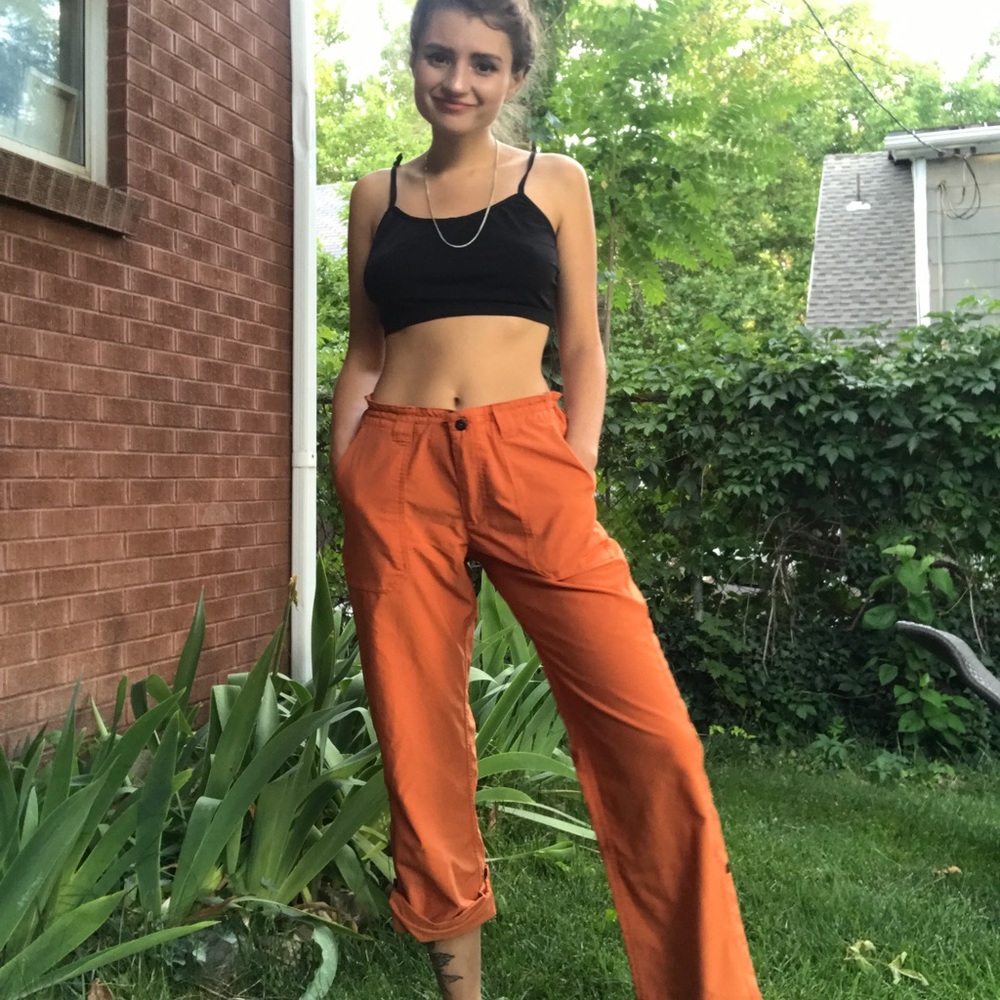 PATAGONIA ORANGE LONG CLIMBING HIKING PANTS